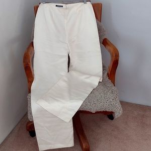 Ivory cotton blend pants, NWT made in Italy